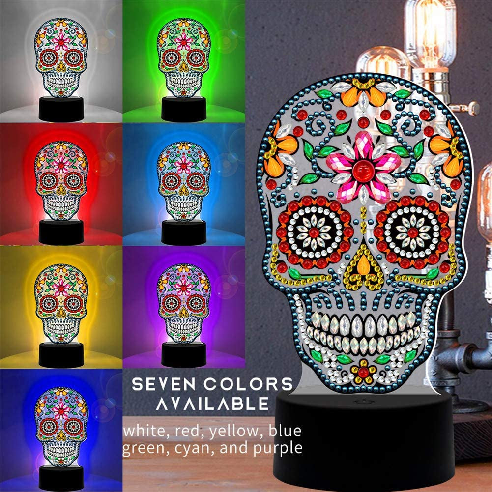 Diamond Painting Night Lamp Lamp Card DIY Decorative Painting Night Lamp Bedroom Lighting Night Lamp DIY Diamond Painting Lamp with LED Lamp Child Night Lamp Bedside Night Lamp Home Decoration Lamp